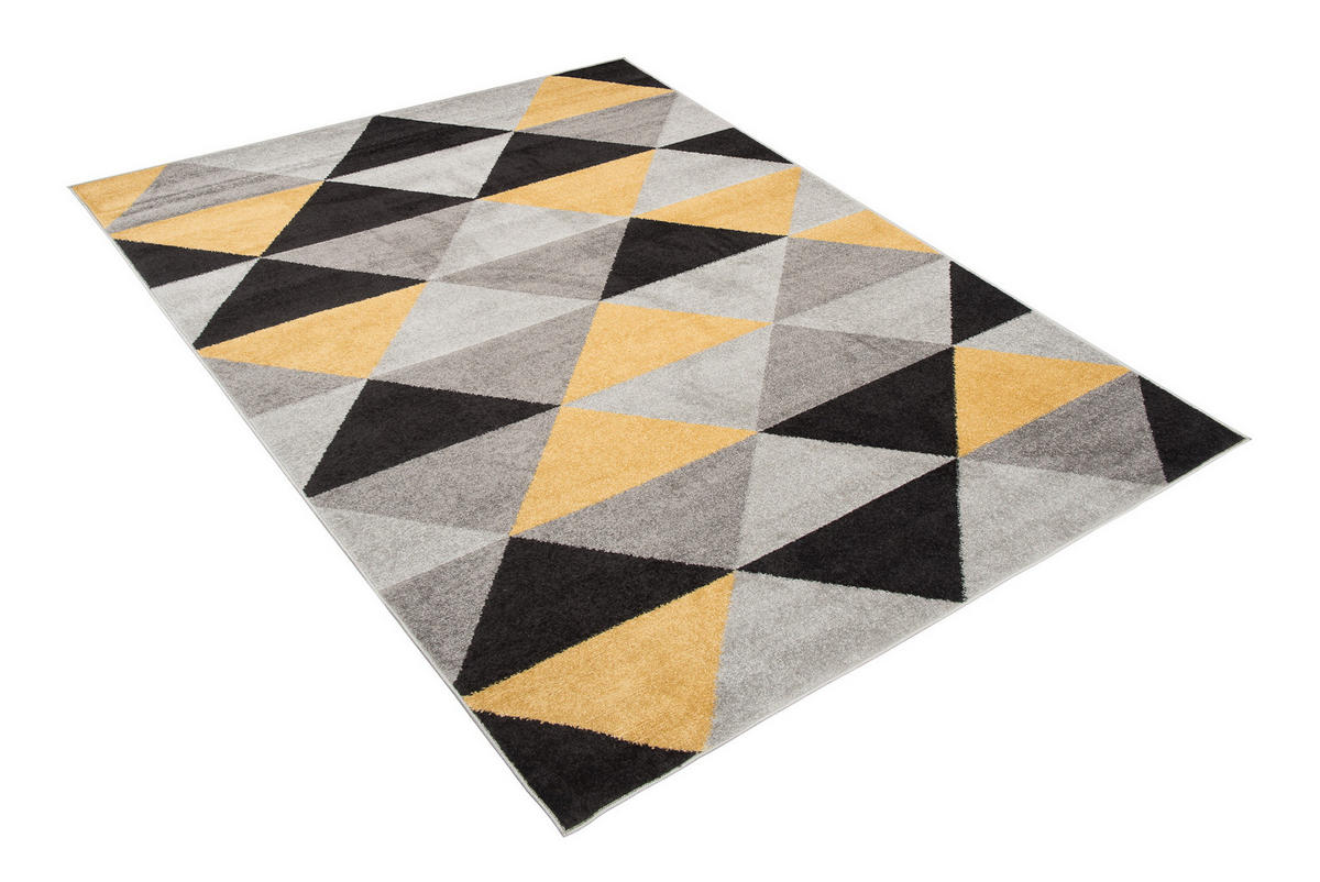 TEPPICH LAZUR Gelb 300/400 cm - Multicolor/Schwarz, Kunststoff (300/400cm) - Tapiso