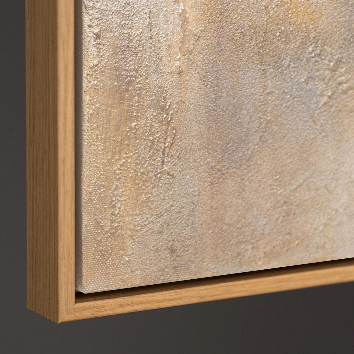 GEMÄLDE Leuchten in den Wolken Schattenfugenrahmen Eichefarben 120x80 cm - Eichefarben, Holz (120/80cm) - YS-art gallery