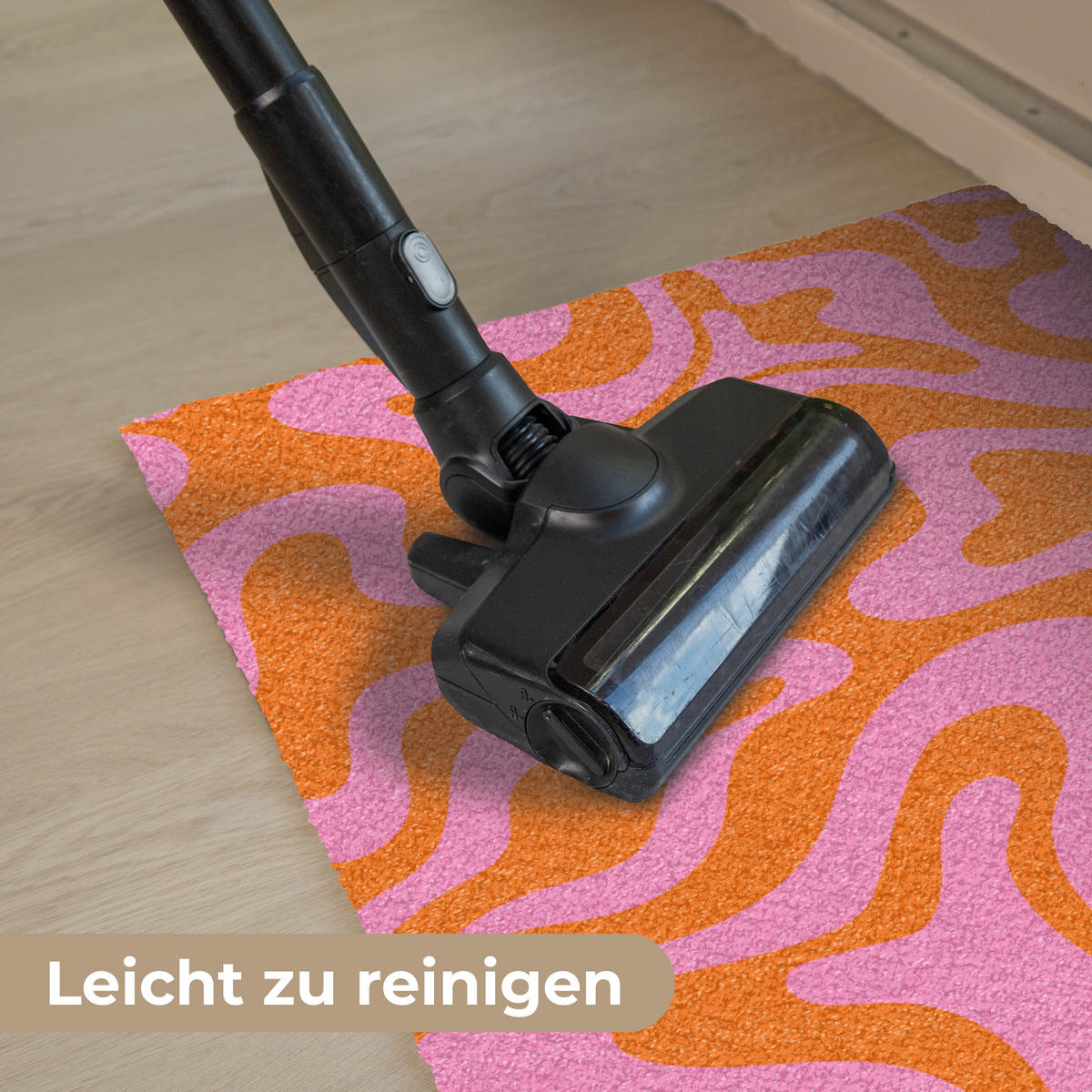 FUSSMATTE Muster - Rosa - Orange - Abstrakt - Modern 60x40 cm - Pink, Kunststoff (60/0.4cm) - MuchoWow