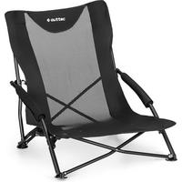 GARTENSTUHL mit Kissen, Klappbar, tot 120 kg - Schwarz, Textil (50.5/40cm) - Outtec