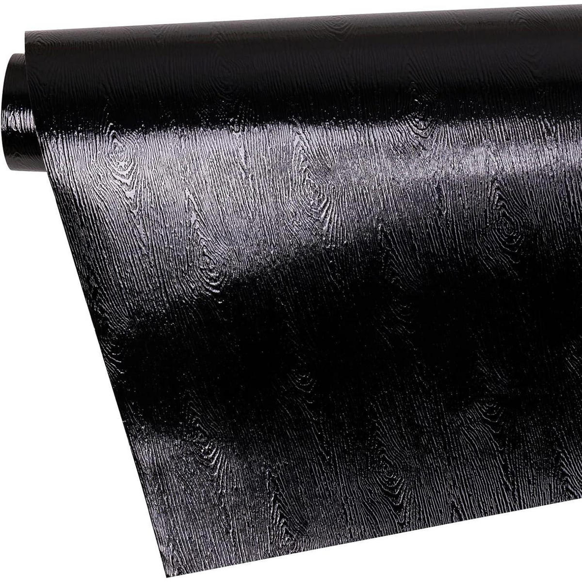 GESCHENKPAPIERROLLE Schwarz 43 cm x 5 m - Schwarz, Papier (4/44/4cm)