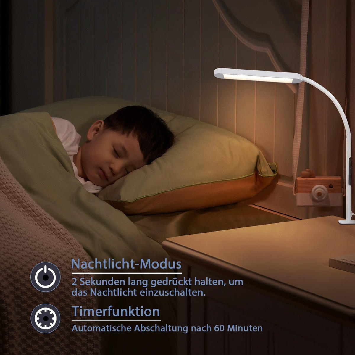 LED stolní lampa Abresch 56,5/51,5/1,9 cm - bílá, kov (56.5/51.5/1.9cm) - Nettlife