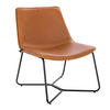 LOUNGESESSEL RON Kunstleder Braun - Rotbraun/Schwarz, Textil/Metall (66/82/64cm) - SVITA
