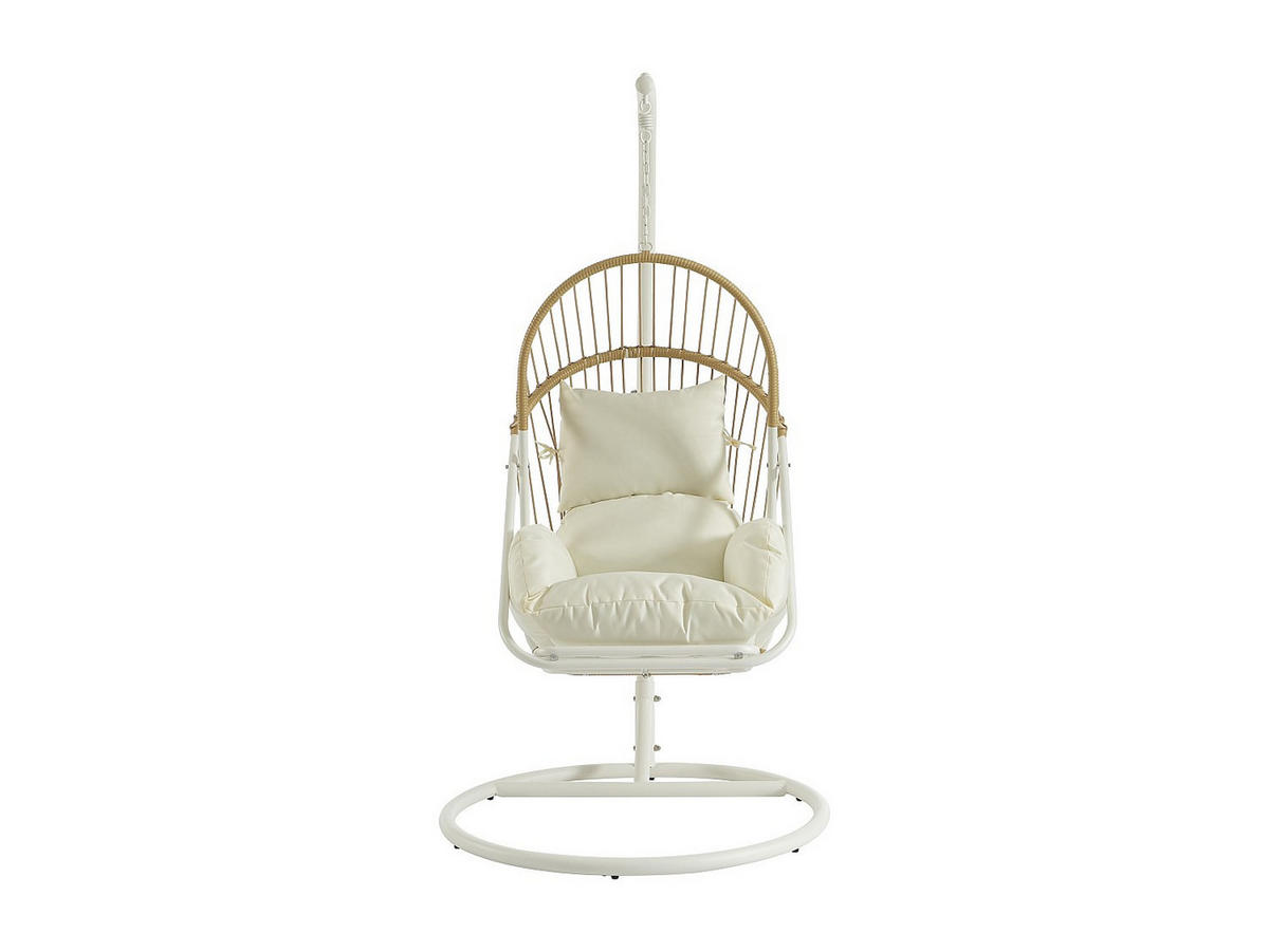 HÄNGESESSEL - 1 -Sitzer - Stahl - naturfarben hell - LUTUS - Naturfarben, Metall (103/197/103cm) - Vente-Unique