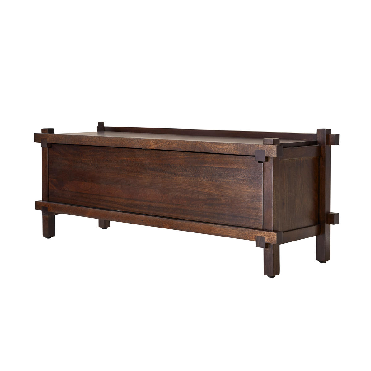 TV-SCHRANK Arko Dunkelbraun aus Mango - Dunkelbraun, Holz (120/48/40cm) - Tikamoon