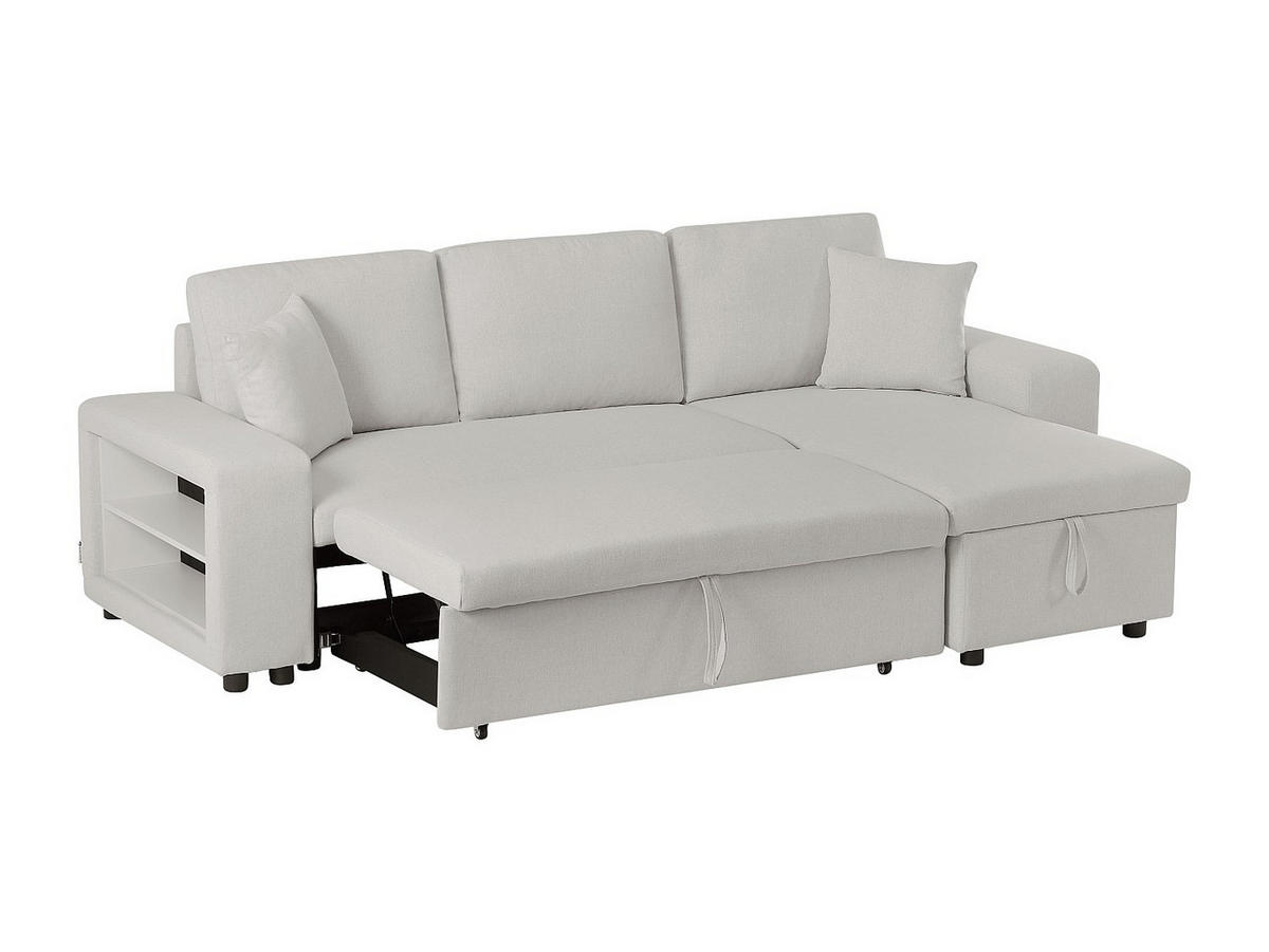 SCHLAFSOFA - 4 Personen - Stoff - Beige - Beige, Textil (240/84/145cm) - Vente-Unique