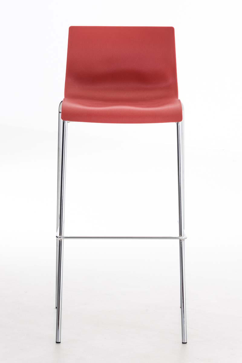 BARHOCKER TOKIO Rot Kunststoff - Rot, Kunststoff/Metall (43/100/48cm) - DELUKE