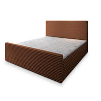 POSTEL BOXSPRING BRENTO 140x200 cm, s matrací a úložným prostorem, měděná - měděná, kompozitní dřevo/textil (140/200cm) - MASSENO