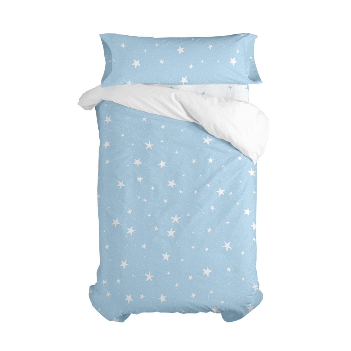 BETTBEZUG set 2 teiliges Little star Blau 180x220 cm (Komfortgrösse) - Blau, Textil (180/220cm) - Happy Friday