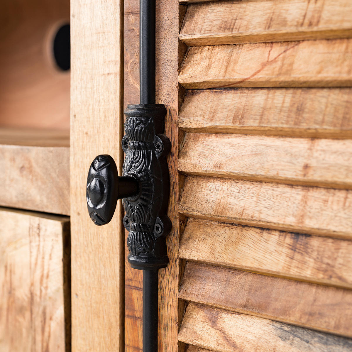 TV-LOWBOARD - Mango massiv - Naturfarben, Holz (178/60/38cm) - home24