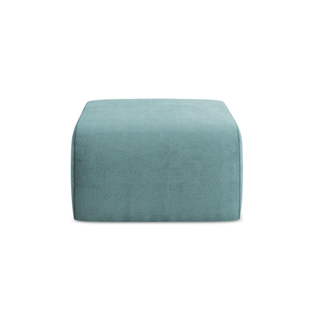 POUF Chenille Stoff Blau - Blaugrau/Schwarz, Holzwerkstoff/Kunststoff (72/42/94cm) - LaMiaSofa