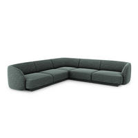 WENDBARES-ECKSOFA Miley aus Chenille-Stoff petrol 5 Sitzplätze - Petrol, Textil (255/255cm) - Micadoni