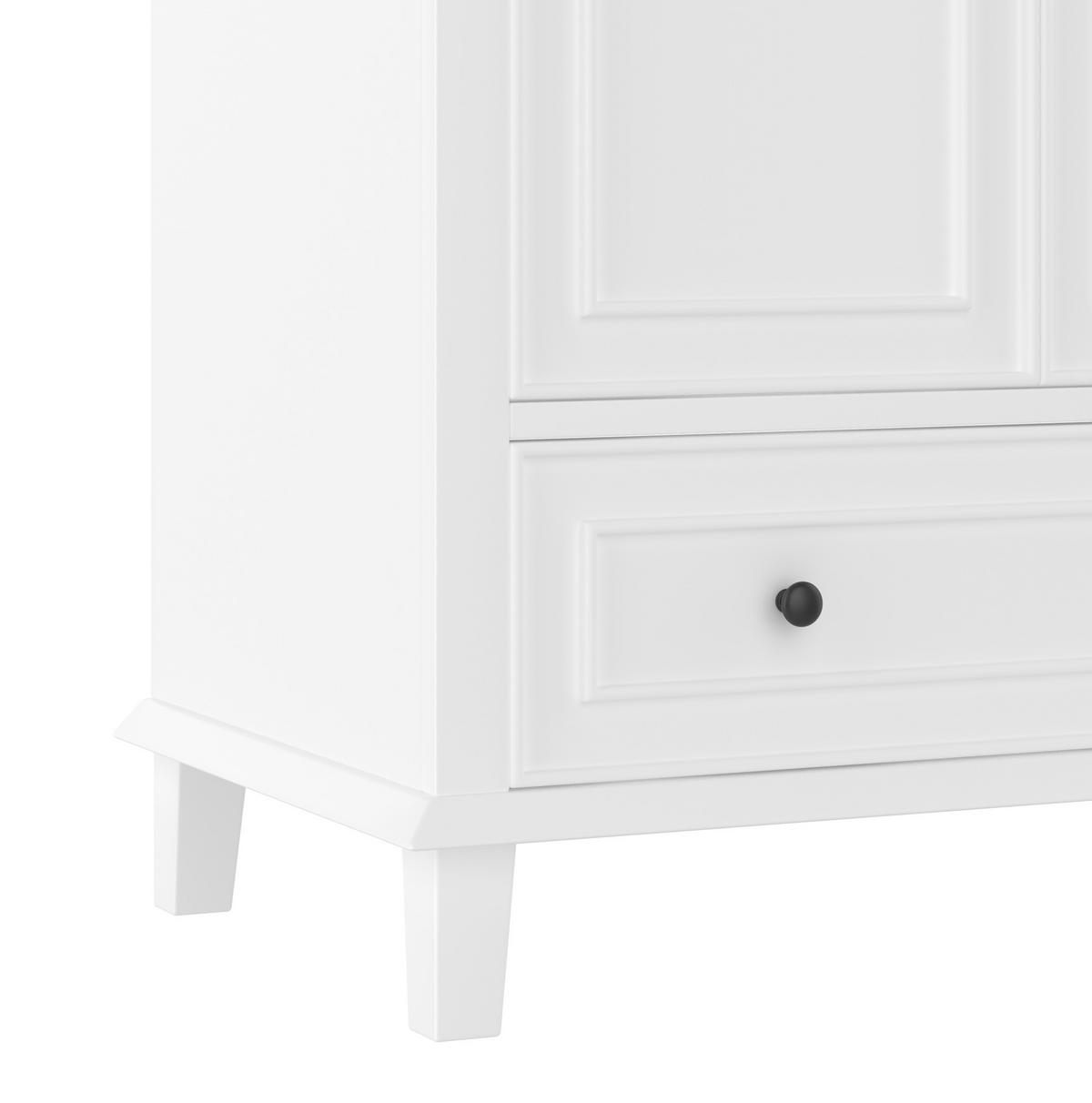 BADEZIMMERSCHRANK mit Waschbecken 76 x 46 x 87 cm Weiß - Weiß, Holzwerkstoff (46/87/76cm) - Beauniv
