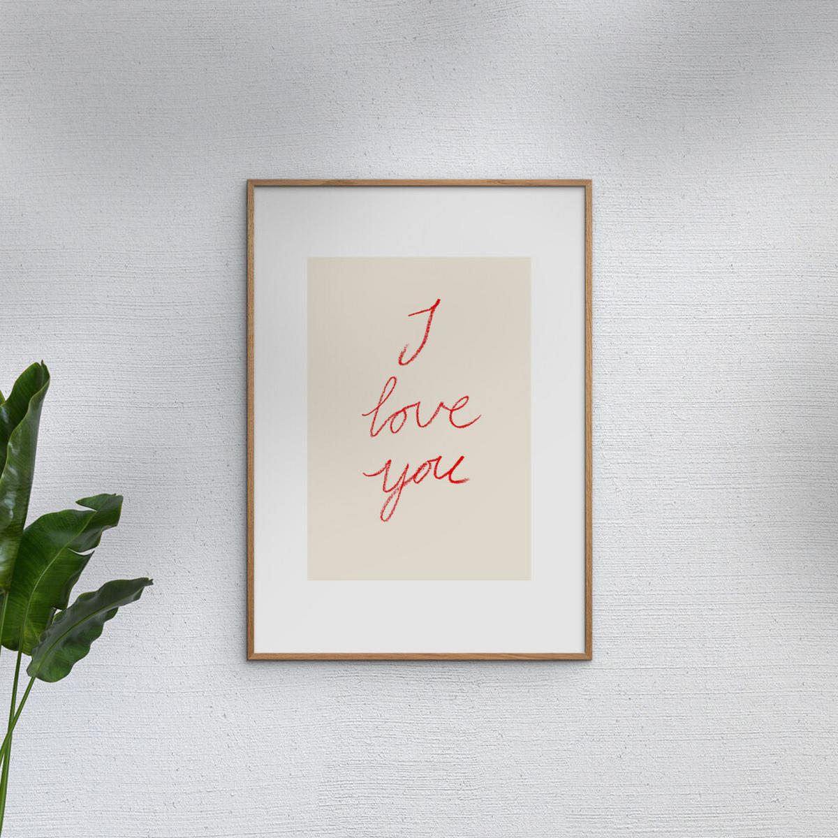 POSTER Affordable Art Prints x Johanna Klum Nyberg - I Love You - Pink, Papier (50/70/0.1cm) - Poster&Frame