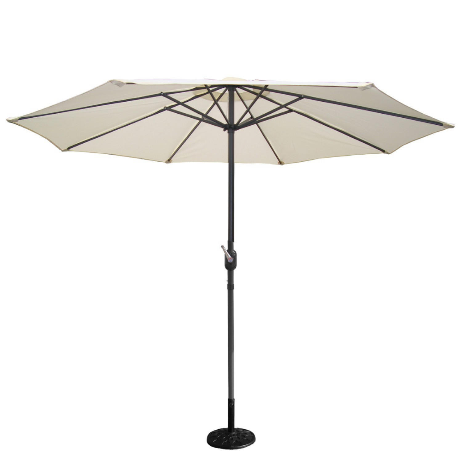 SONNENSCHIRM figari ecru rund 2 7 x 2 7 cm - Beige, Metall (270/270cm) - Concept Usine