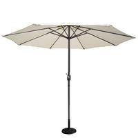 SONNENSCHIRM figari ecru rund 2 7 x 2 7 cm - Beige, Metall (270/270cm) - Concept Usine