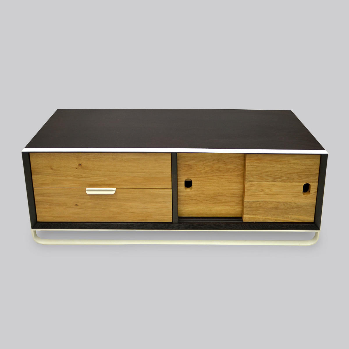 HOLZGEFERTIGTE TV-Kommode für das Wohnzimmer DENIS - Eichefarben, Holz (120/55/35cm) - Rawood Furniture