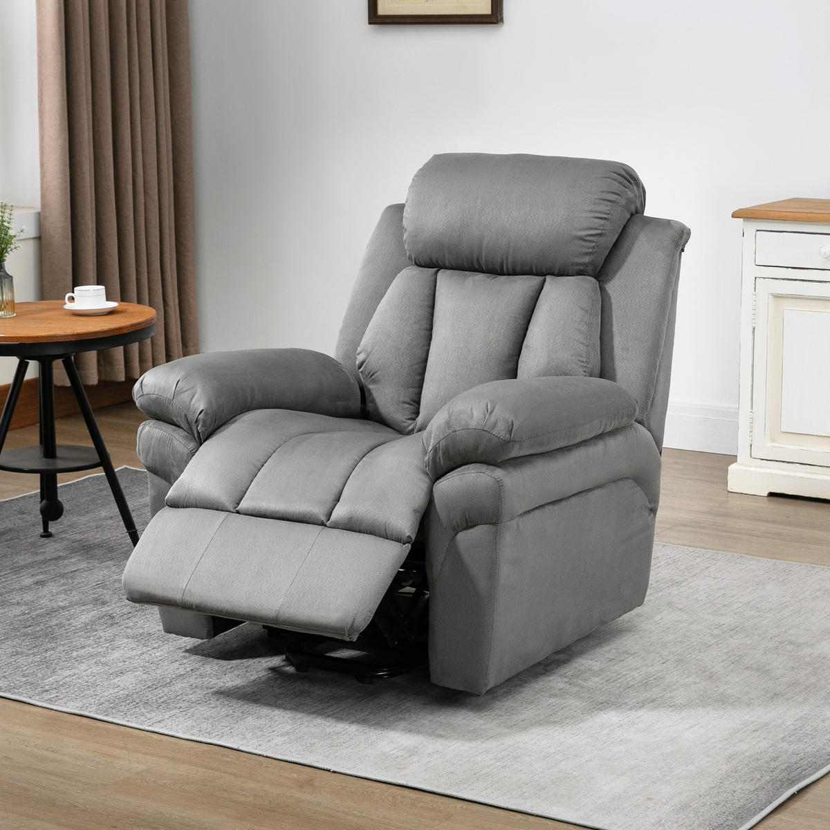 RELAXSESSEL DE-15362 elektrisch verstellbar mit Aufstehhilfe Grau - Hellgrau, Metall (93/105/96cm) - ComfortXL