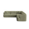 SYMMETRISCHES-MODULARES-ECKSOFA Campi aus Cord Moosgrün 6 Sitzplätze - Salbeigrün, Textil (255/255cm) - Cosmopolitan Design