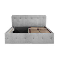 POLSTERBETT Luxi Grau 100 x 200 x 40 cm Stauraum ohne hydraulische Funktion Ohne Matratze und Lattenrost - Grau, Holz (100/200cm) - Halmon Schlafkomfort Betten 