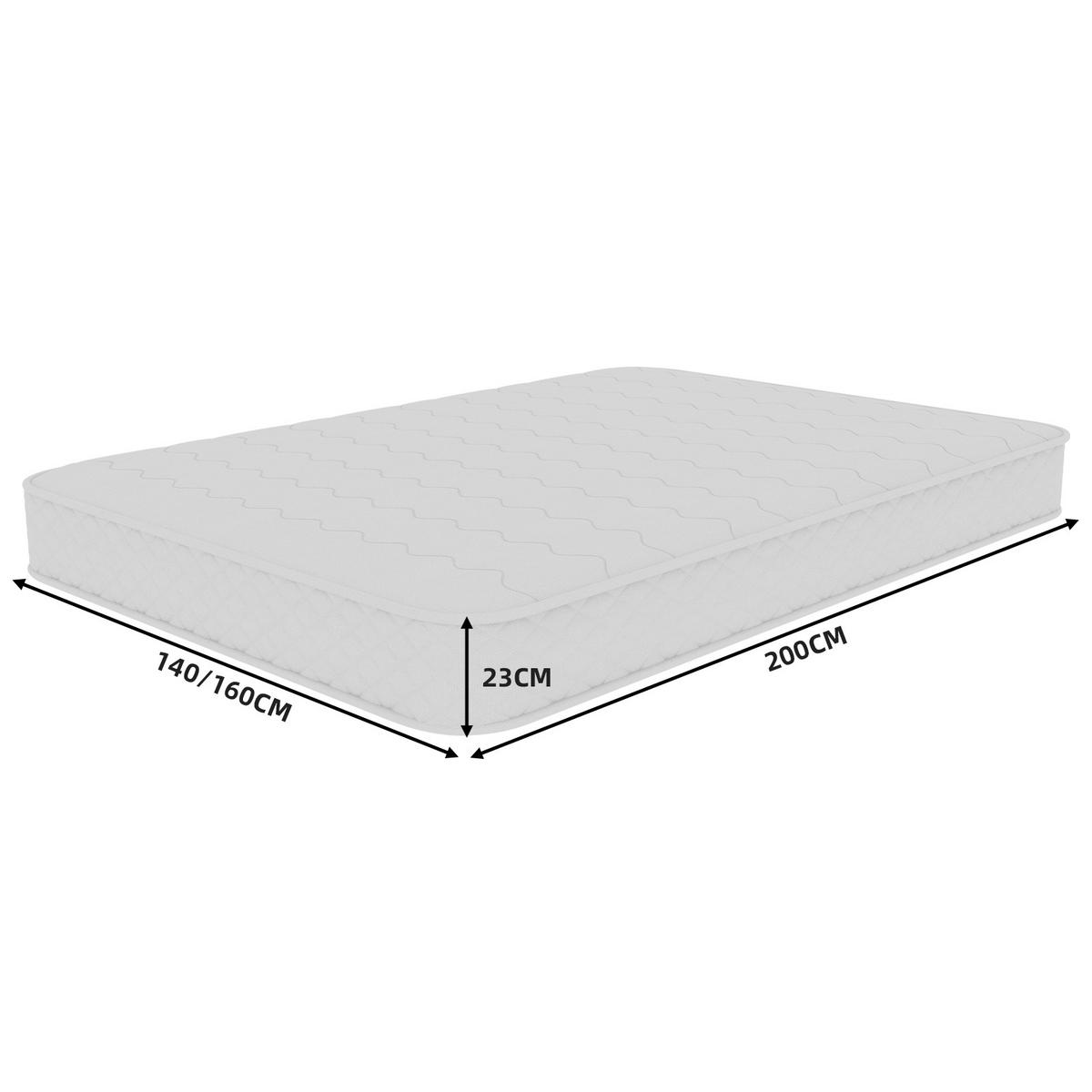 TASCHENFEDERKERNMATRATZE 140/200 cm Weiß Dicke: 23 cm - Weiß, Textil (140/200cm) - Oxeza