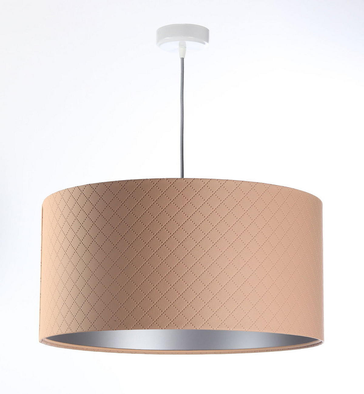 HÄNGELEUCHTE Silber 50/25 cm - Beige/Silberfarben, Kunststoff (50/0.8/25cm) - ONZENO