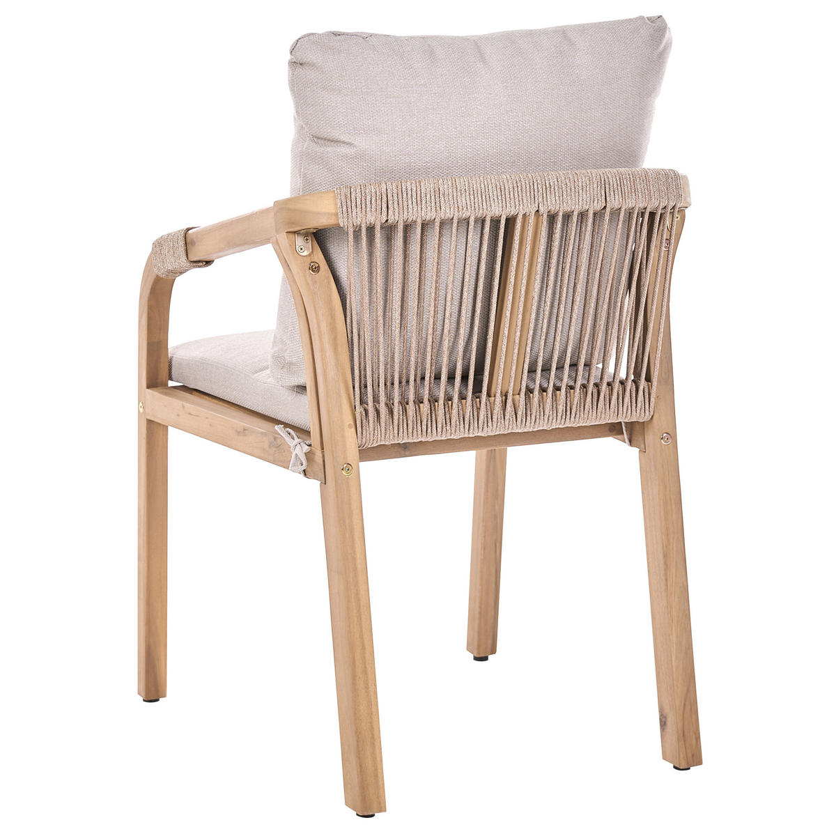 GARTENSTUHL Akazienholz Hellbraun Sumba - Beige, Holz (55/76/66cm) - Beliani