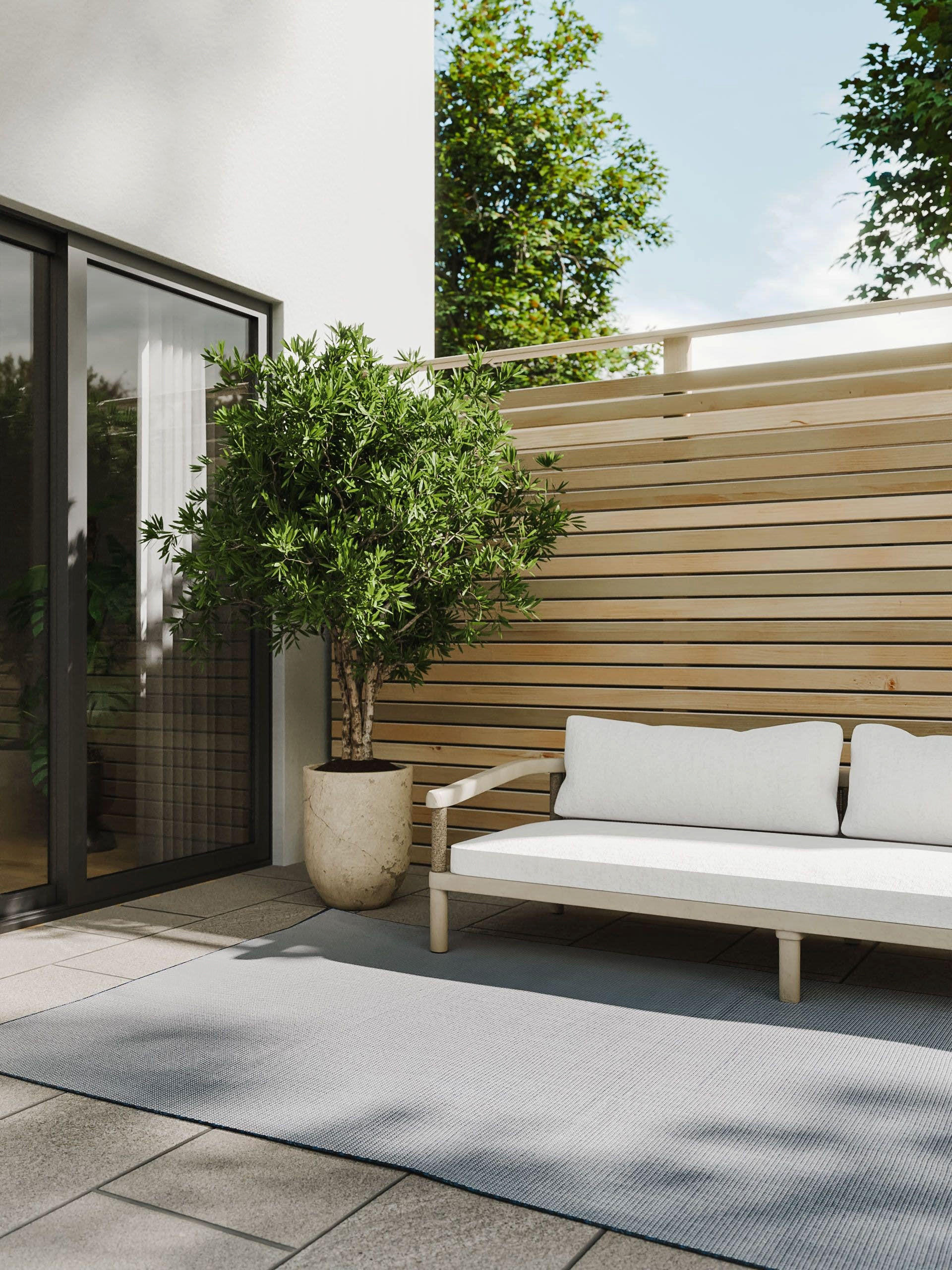 OUTDOORTEPPICH Lou Blau 160x230 cm - Blau, Kunststoff (160/230cm) - benuta