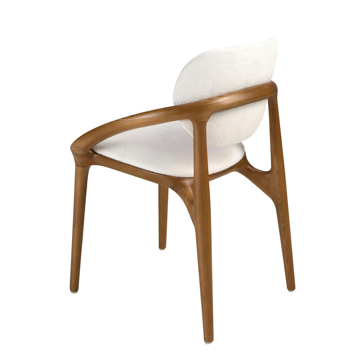 STUHL mit Stoffbezug in Off-White 60/59/78 cm - Ecru/Walnussfarben, Holz/Textil (60/78/59cm) - ANGEL CERDA