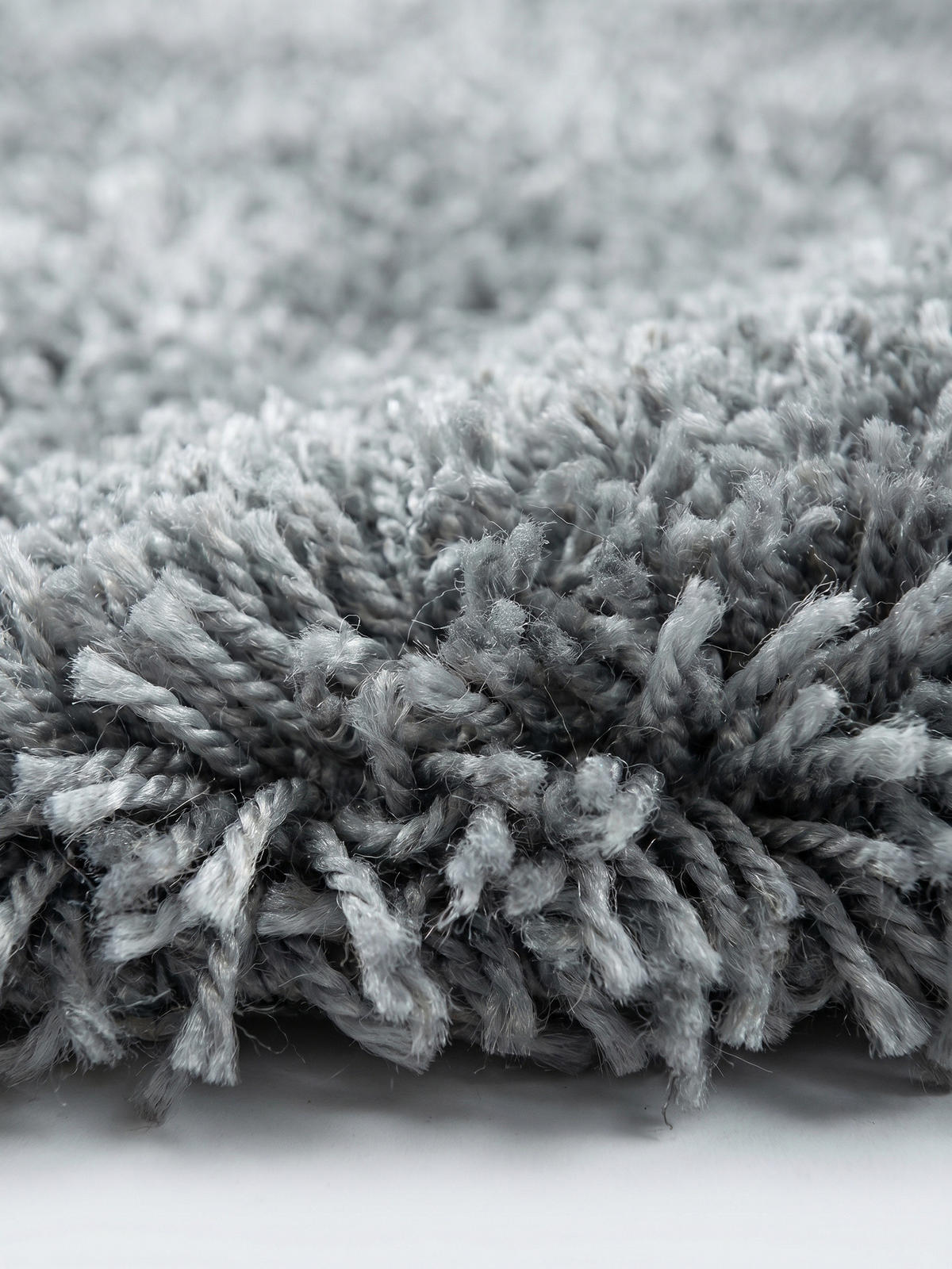 TEPPICH Wohnzimmer Hochflor Einfarbig Weich Flauschig Waschbar Rund Hellgrau 120x120 cm – SALZACH - Grau, Textil (120/120cm) - KADIMA DESIGN