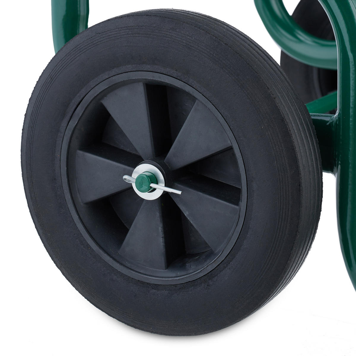 KAMINHOLZWAGEN - Dunkelgrün, Kunststoff/Metall (41/109.5/45cm) - Relaxdays