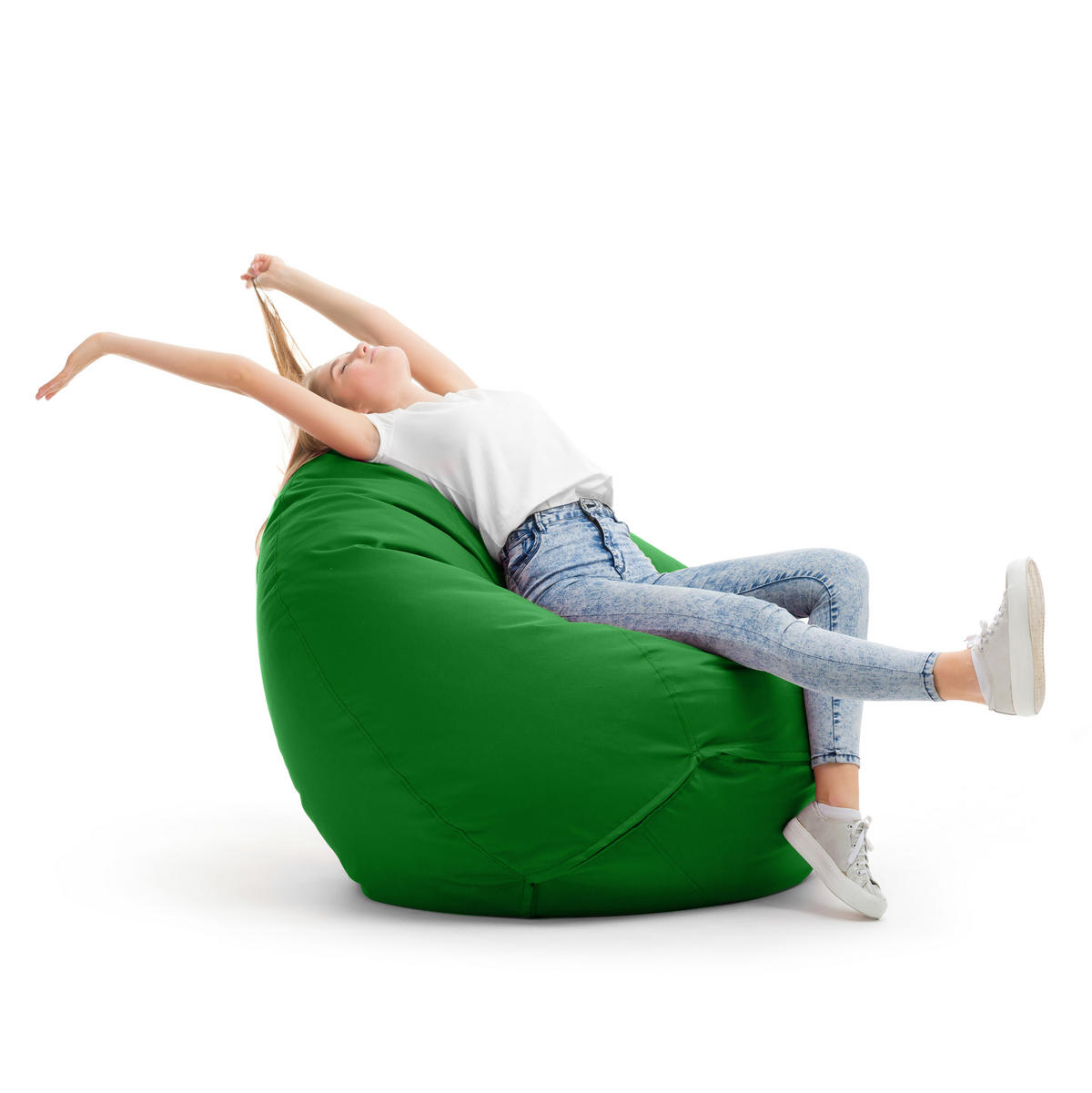 SITZSACK Classico L tannengrün - Waldgrün, Kunststoff/Textil (90/90/90cm) - Bruni