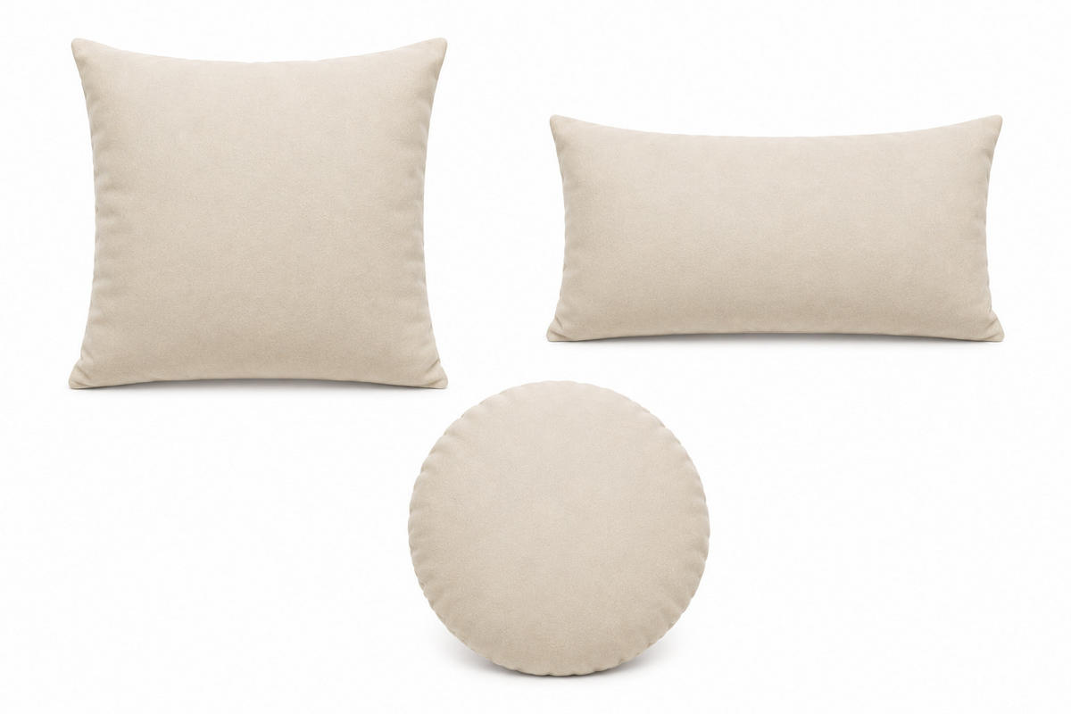 FEDERKISSEN 40/40 cm Baumwolle - Creme, Textil (40/40cm) - TiborTex