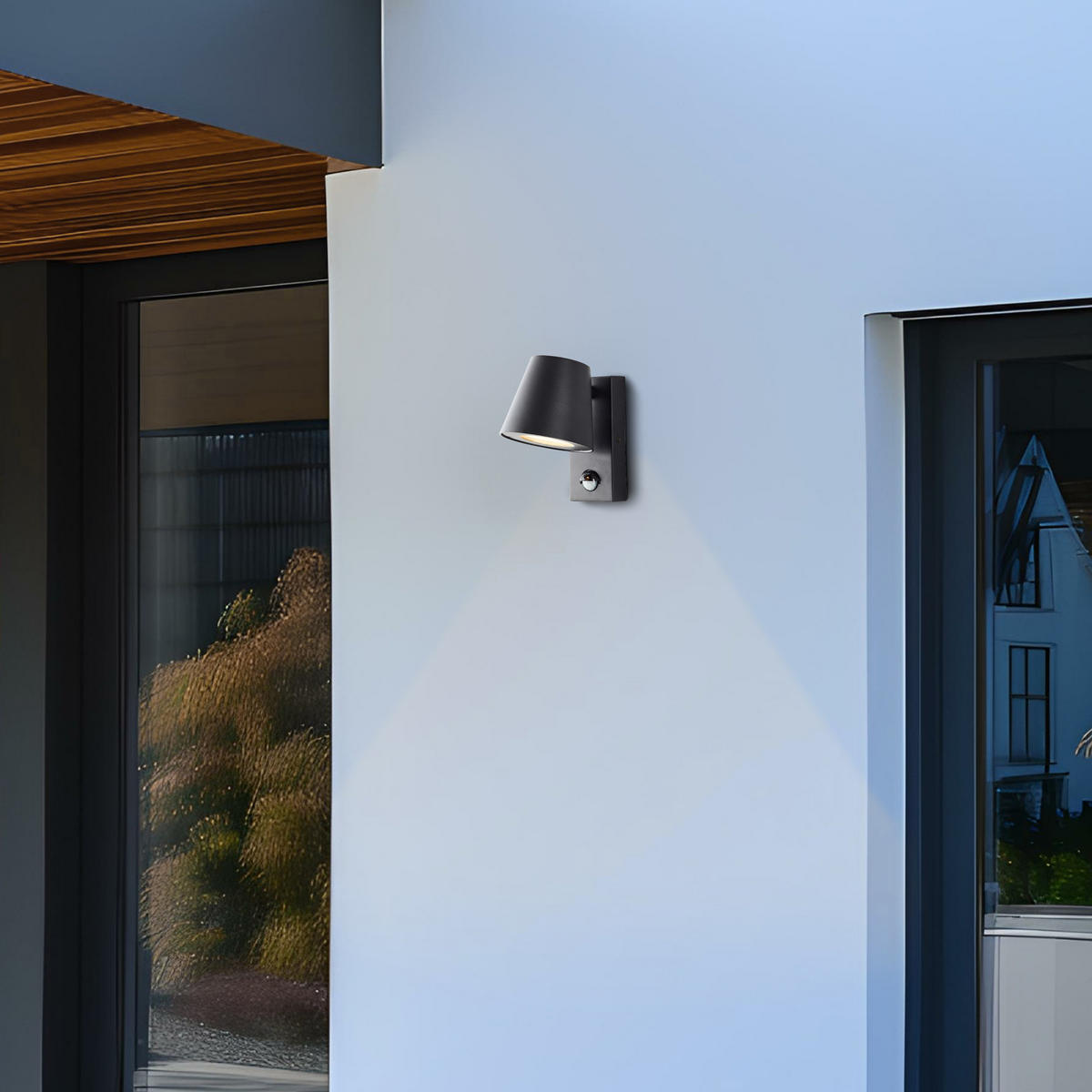 AUSSENWANDLEUCHTE Bari 44321/06 - Schwarz, Metall (11/17/15.5cm) - Brilliant