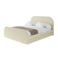 POLSTERBETT mit Bettkasten, Fußteil und Lattenrost, Boxbett mit Matratze H3/H4 - LERIS-Z 180x200 Beige - Taupe, Holzwerkstoff/Textil (180/200cm) - ALTDECOR