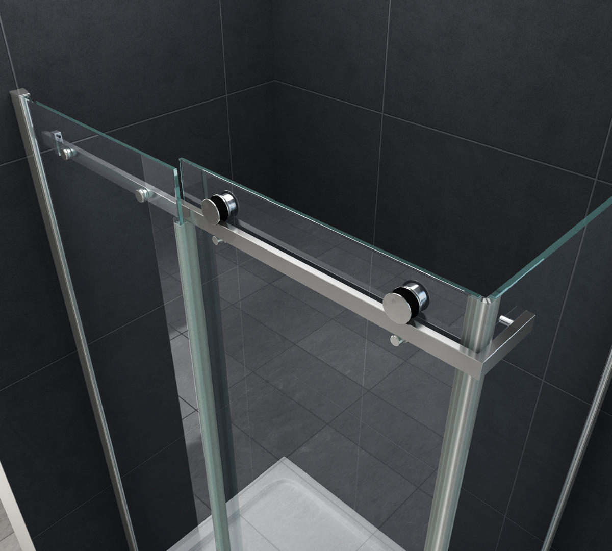 DUSCHKABINE TELA Klar 120 x 80 x 195 cm 8 mm ESG - Klar, Glas (80/120/195cm) - Glasdeals