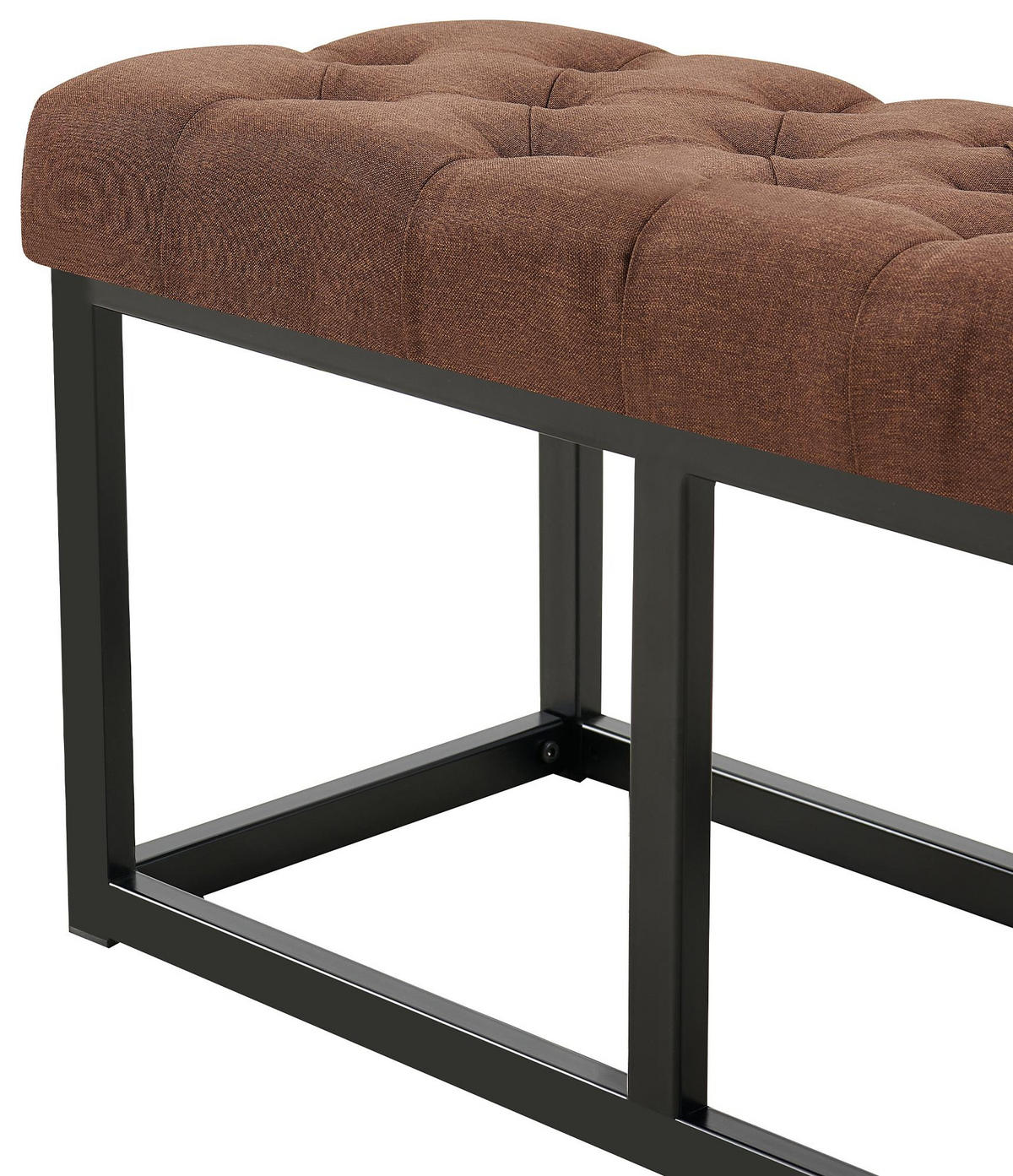 SITZBANK 120/38 cm Stoff Braun - Schwarz/Braun, Textil/Metall (120/46/38cm) - CLP