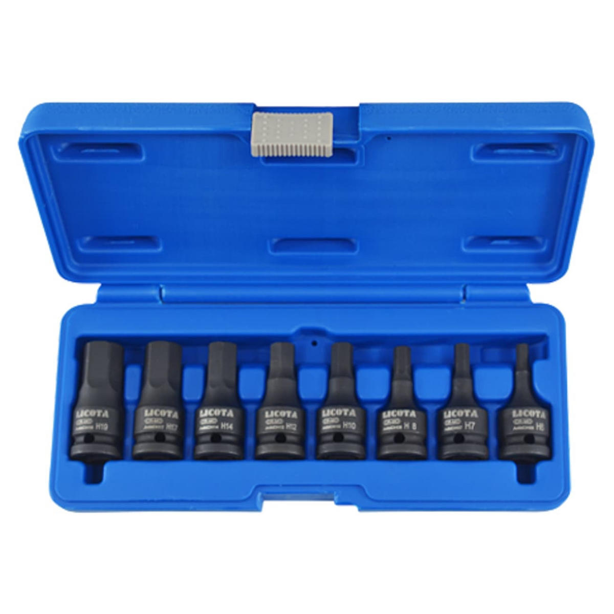 NUSSSATZ 1/2 Zoll, Cr-Mo, Innensechskant M5-M18, 8-teilig - Schwarz, Metall (30/6/6cm) - BONI-SHOP