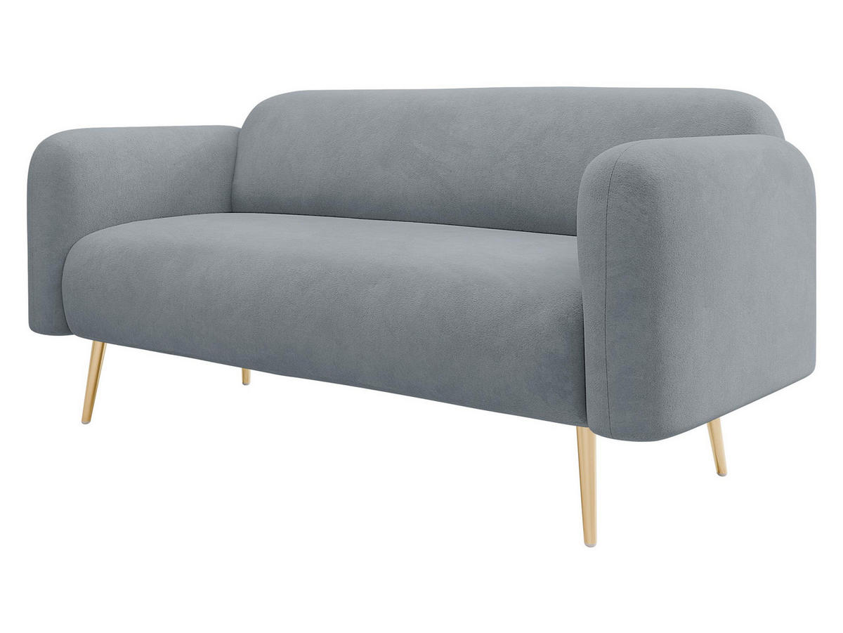 SOFA Nami 2 - Goldfarben/Grau, Holz/Textil (174/75/71cm) - MIRJAN24