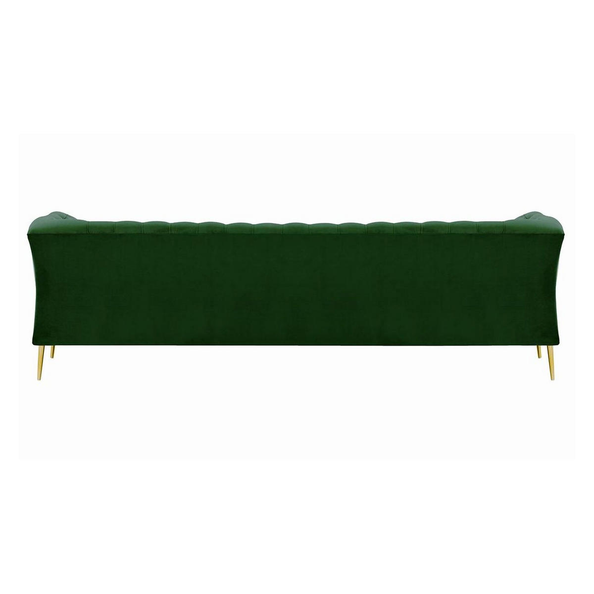 DREISITZER-SOFA Chesterfield Modern-Velluto 10 - Grün, Holz/Textil (248/74/80cm)