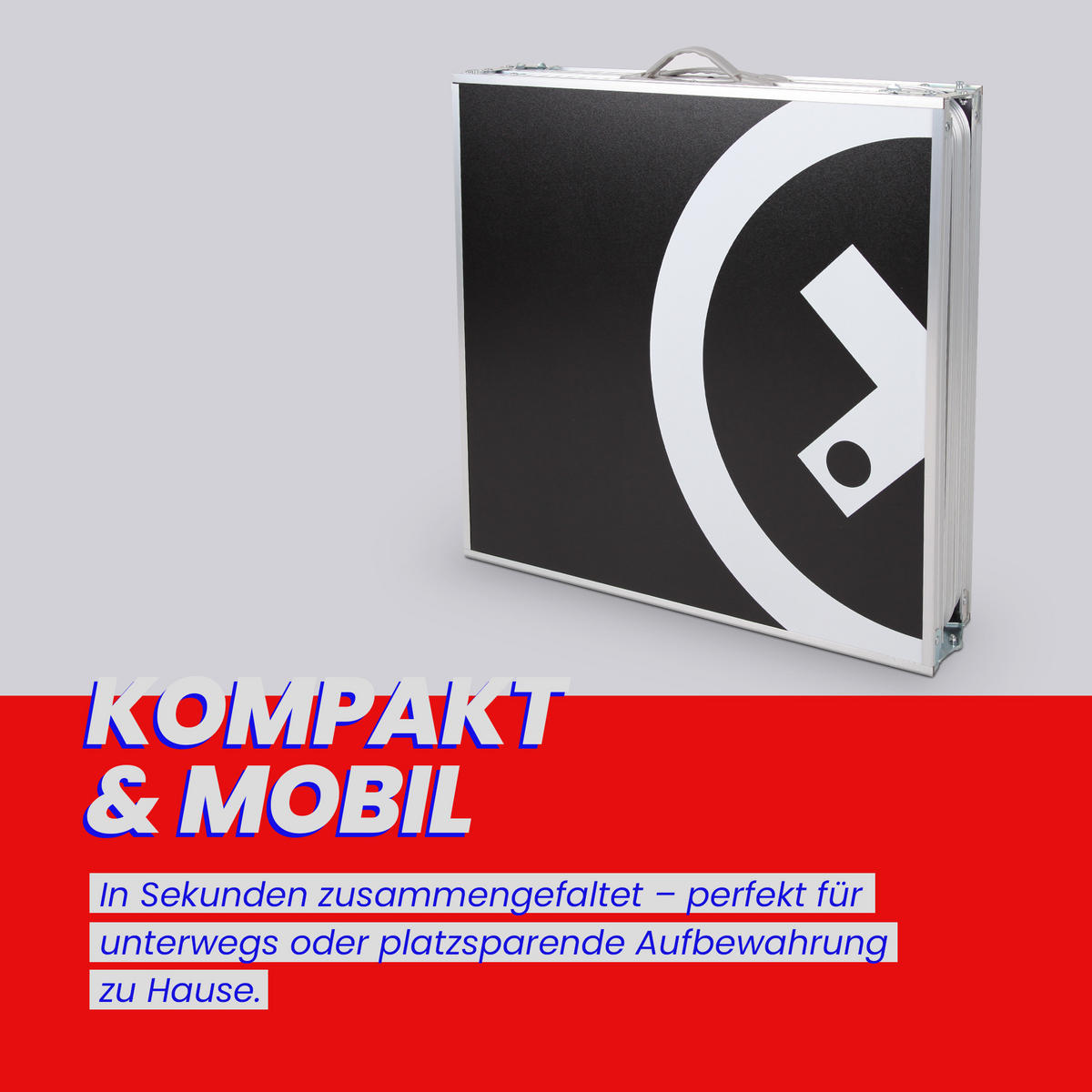 BIERPONGTISCH 240x60x70 cm zusammenklappbar - Schwarz, Metall (60/240cm) - Bestlivings