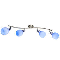 LED DECKENLEUCHTE Elliott Silber Metall Glas - Silberfarben, Glas (70/31.5/23cm) - Globo Lighting