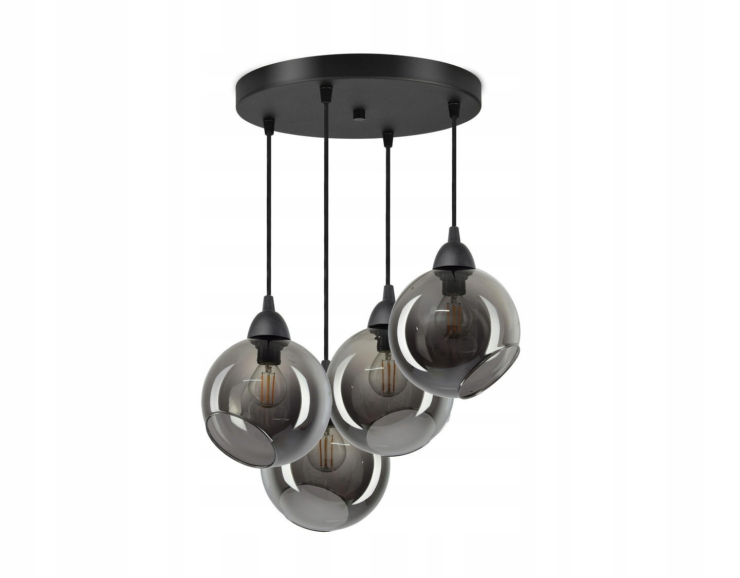 PENDELLEUCHTE Kogel - Transparent/Anthrazit, Glas/Metall (35/35/80cm) - kiki design