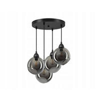 PENDELLEUCHTE Kogel - Transparent/Anthrazit, Glas/Metall (35/35/80cm) - kiki design