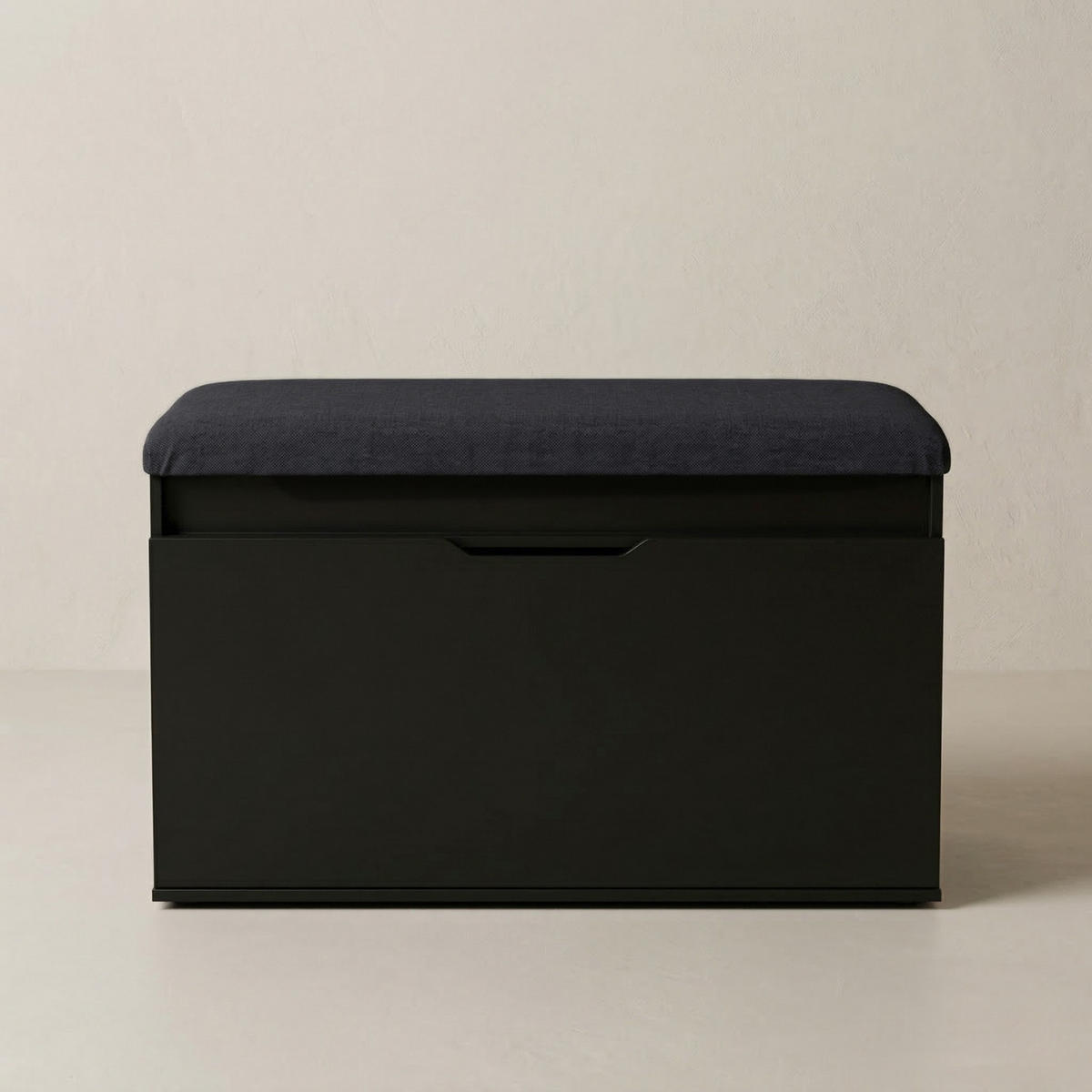 SCHUHSCHRANK Soto 80/50/35 cm Sitzbank - Schwarz, Holzwerkstoff (80/50/35cm) - BOXIMO