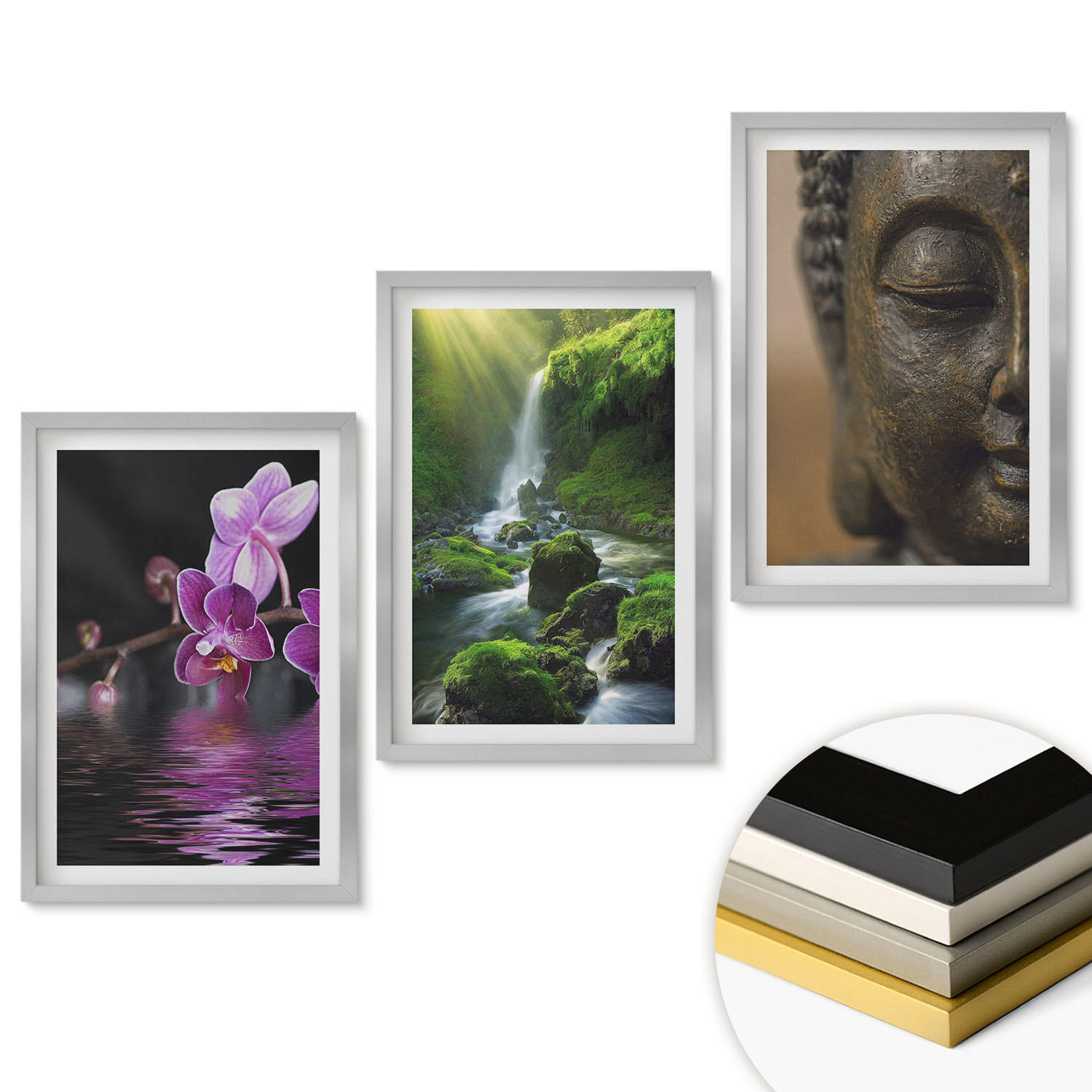 ArtPrintCave Wandbilder Silber 40x60 cm