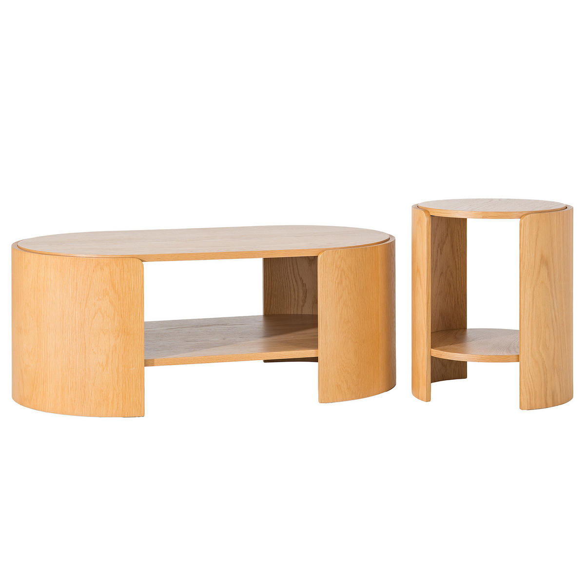 HOME24 Beistelltisch Moncure - Eichefarben, Holzwerkstoff (40/40/50cm) - home24