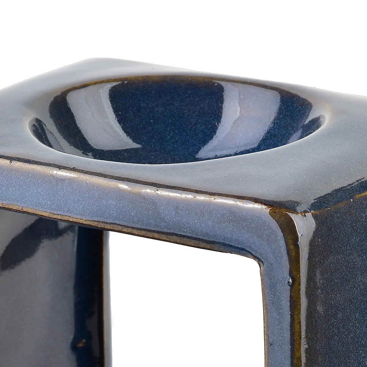 DUFTLAMPE Basic Blau 9.5/7.5/8.5 cm Keramik - Dunkelblau, Keramik (8.5cm) - Mondex