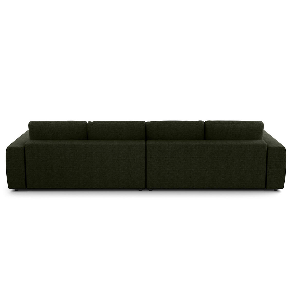 ECKSOFA mit XXL-Longchair - Schwarz/Grau, Kunststoff/Textil (323/182cm) - home24