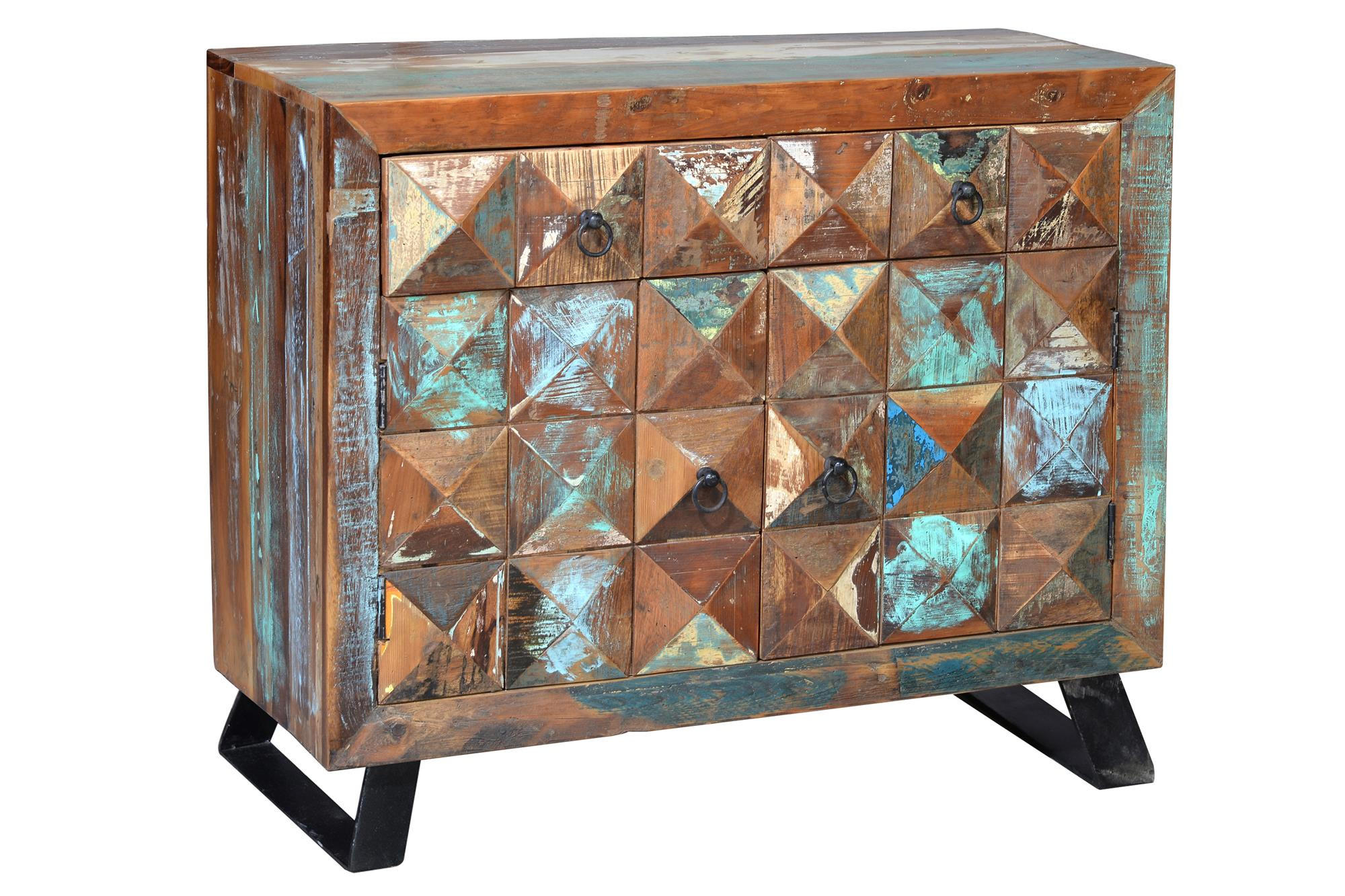KOMMODE aus recyceltem Holz - Chromfarben, Holz (100/87/40cm) - Giner y Colomer